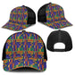 African Fathia Fata Nkrumah Kente Pattern Mesh Trucker Cap - African Pride