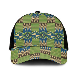 African Obaakofo Mmu Man Kente Pattern Baseball Net Cap - African Pride