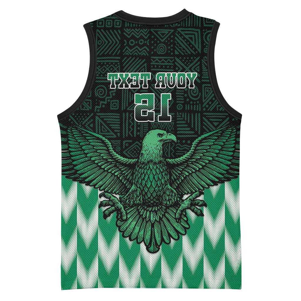 Custom Nigeria Football Basketball Jersey African Pattern - African Pride