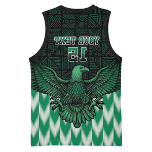 Custom Nigeria Football Basketball Jersey African Pattern - African Pride
