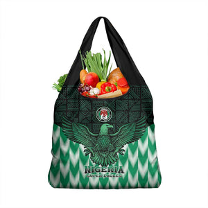 Custom Nigeria Football Grocery Bag African Pattern