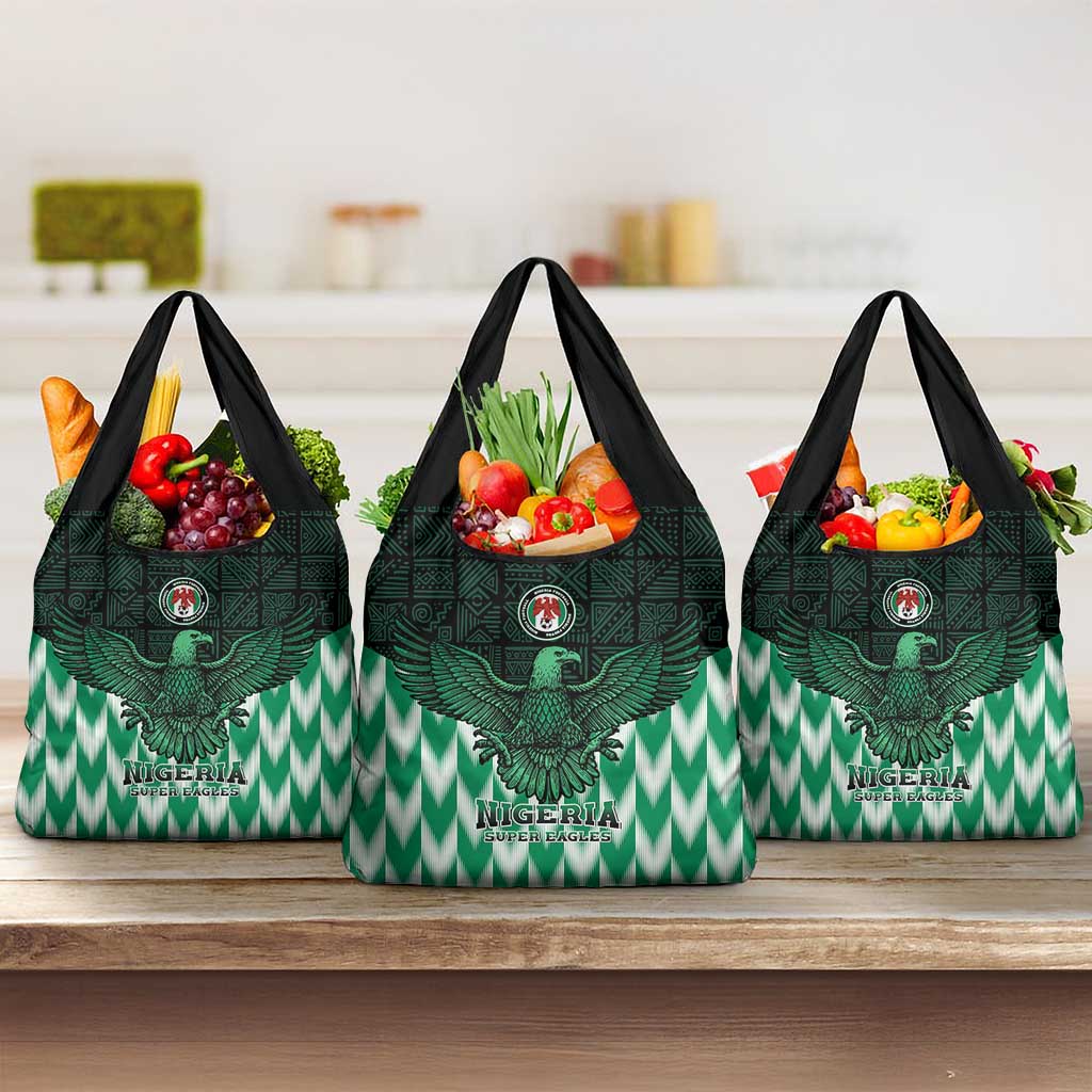 Custom Nigeria Football Grocery Bag African Pattern