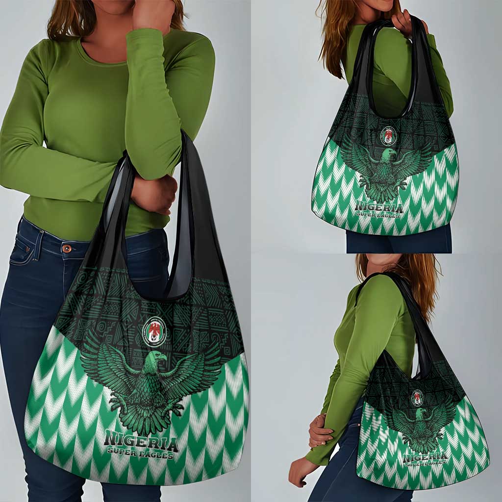 Custom Nigeria Football Grocery Bag African Pattern