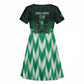 Custom Nigeria Football Kid Short Sleeve Dress African Pattern