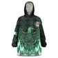 Custom Nigeria Football Kid Wearable Blanket Hoodie African Pattern