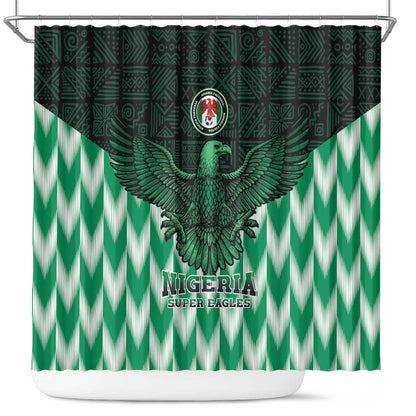 Custom Nigeria Football Shower Curtain African Pattern