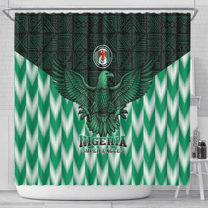 Custom Nigeria Football Shower Curtain African Pattern