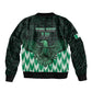 Custom Nigeria Football Sleeve Zip Bomber Jacket African Pattern