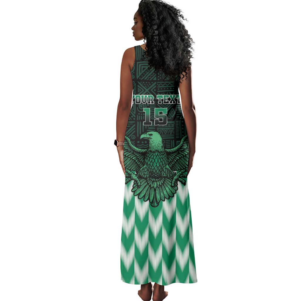 Custom Nigeria Football Tank Maxi Dress African Pattern
