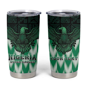 Custom Nigeria Football Tumbler Cup African Pattern