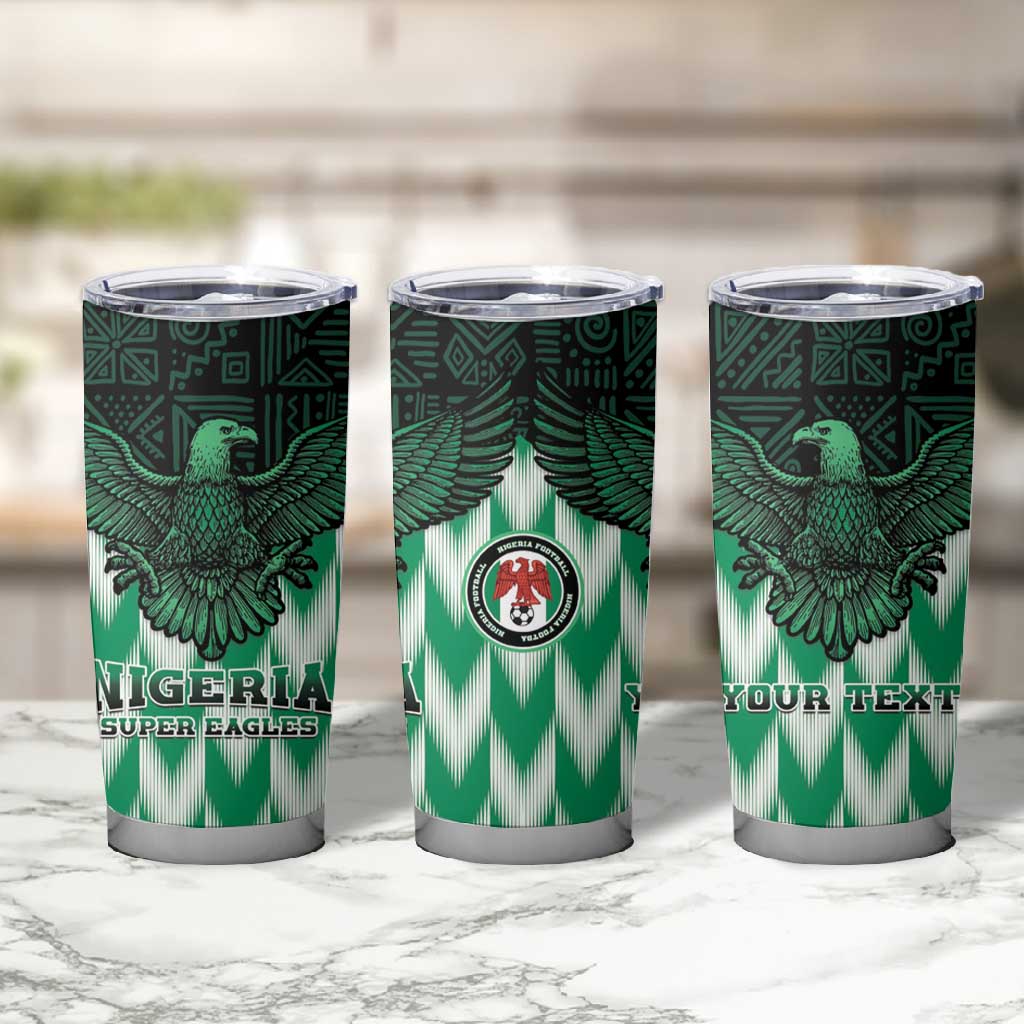Custom Nigeria Football Tumbler Cup African Pattern
