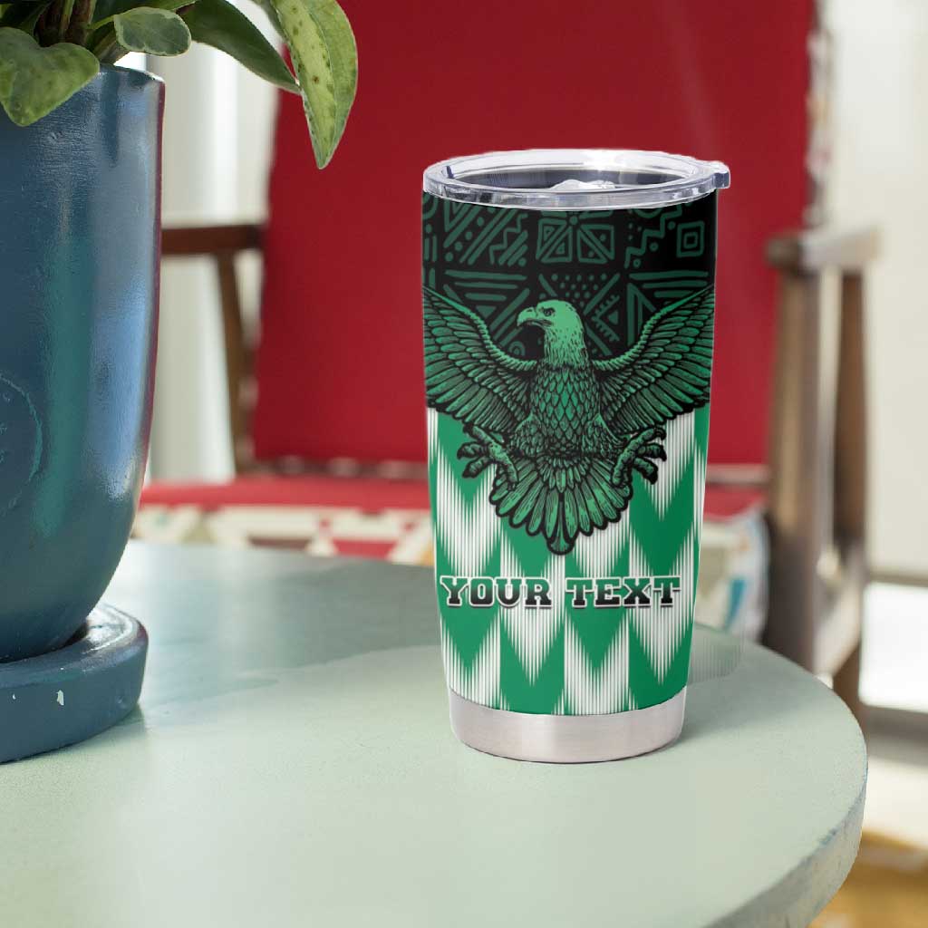 Custom Nigeria Football Tumbler Cup African Pattern