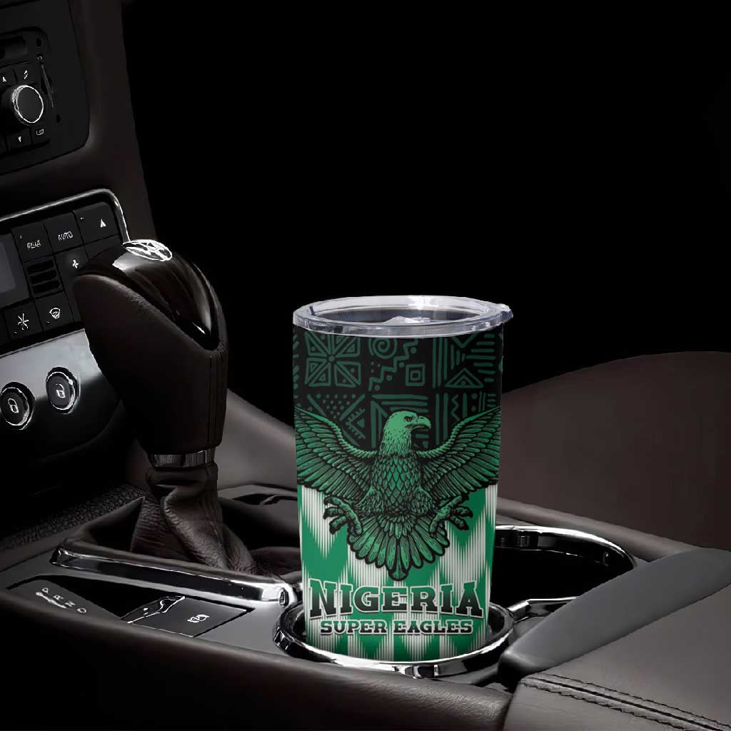 Custom Nigeria Football Tumbler Cup African Pattern
