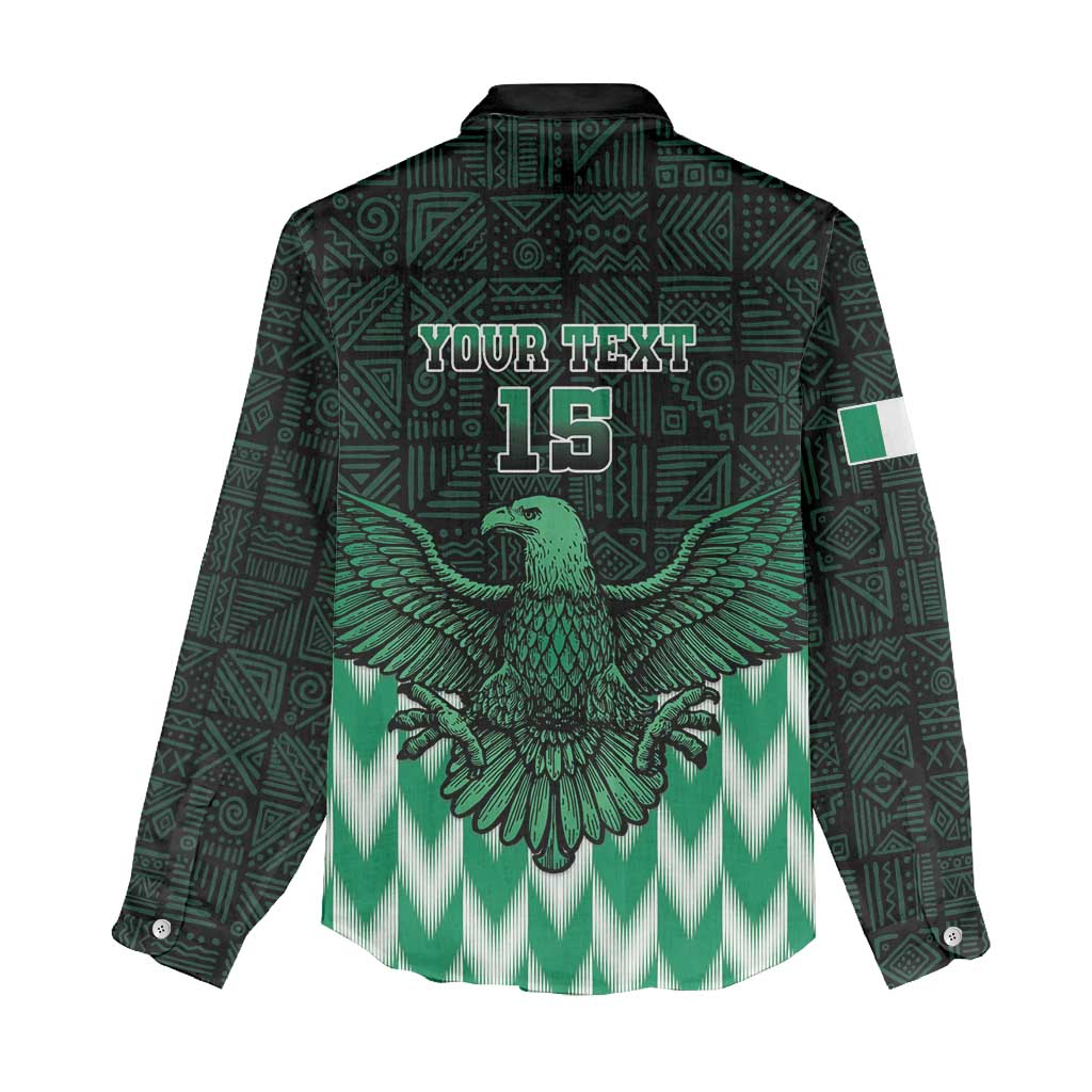 Custom Nigeria Football Women Casual Shirt African Pattern LT15