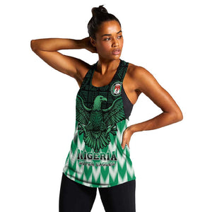 Custom Nigeria Football Women Racerback Tank African Pattern