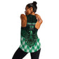 Custom Nigeria Football Women Racerback Tank African Pattern