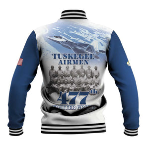Tuskegee Airmen 477th Fighter Group Baseball Jacket Blue Heritage - African Pride