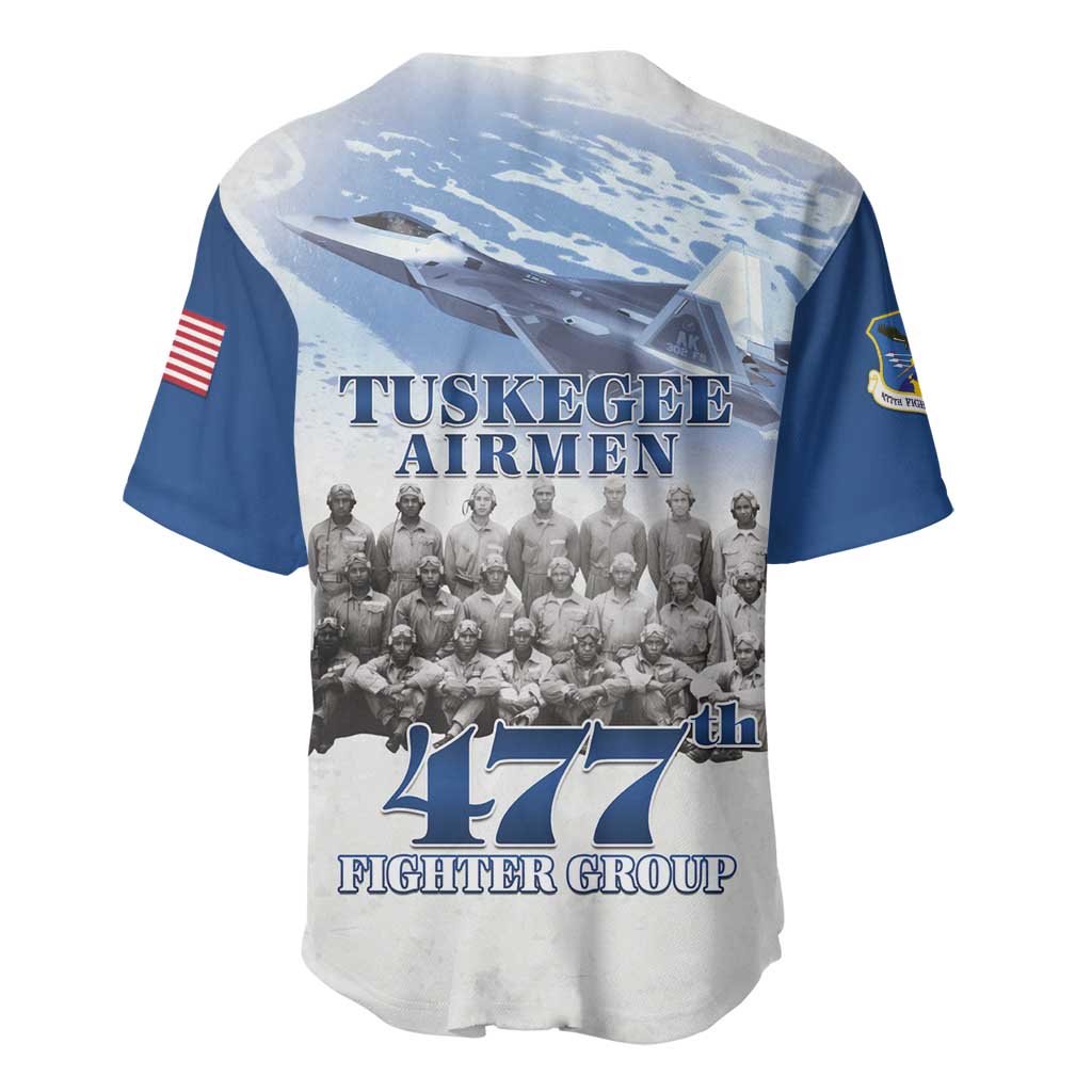 Tuskegee Airmen 477th Fighter Group Baseball Jersey Blue Heritage LT15