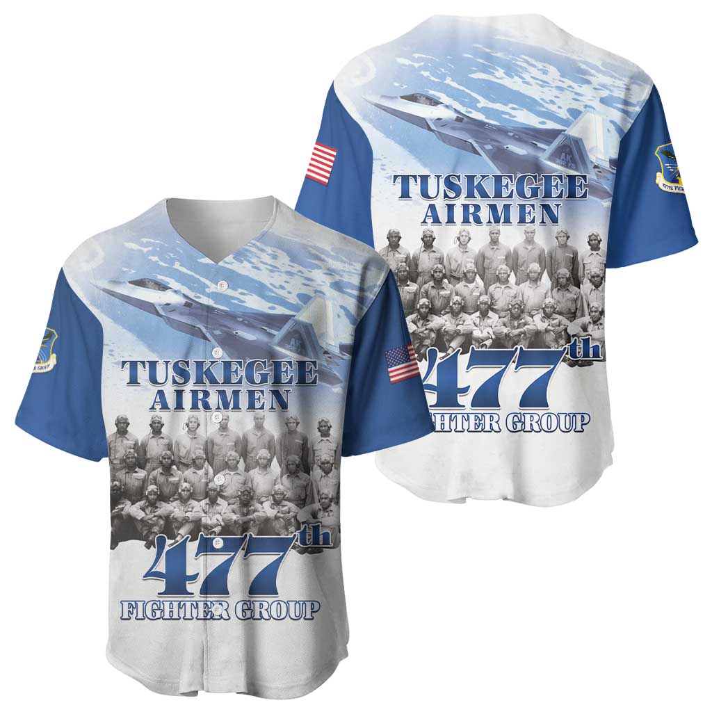 Tuskegee Airmen 477th Fighter Group Baseball Jersey Blue Heritage LT15