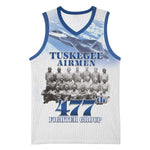 Tuskegee Airmen 477th Fighter Group Basketball Jersey Blue Heritage - African Pride
