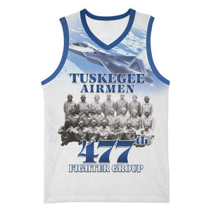 Tuskegee Airmen 477th Fighter Group Basketball Jersey Blue Heritage - African Pride