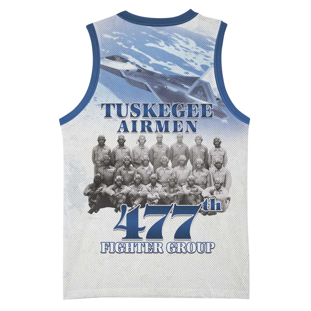 Tuskegee Airmen 477th Fighter Group Basketball Jersey Blue Heritage - African Pride