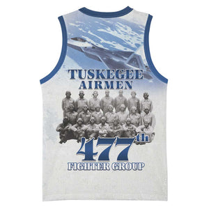 Tuskegee Airmen 477th Fighter Group Basketball Jersey Blue Heritage - African Pride