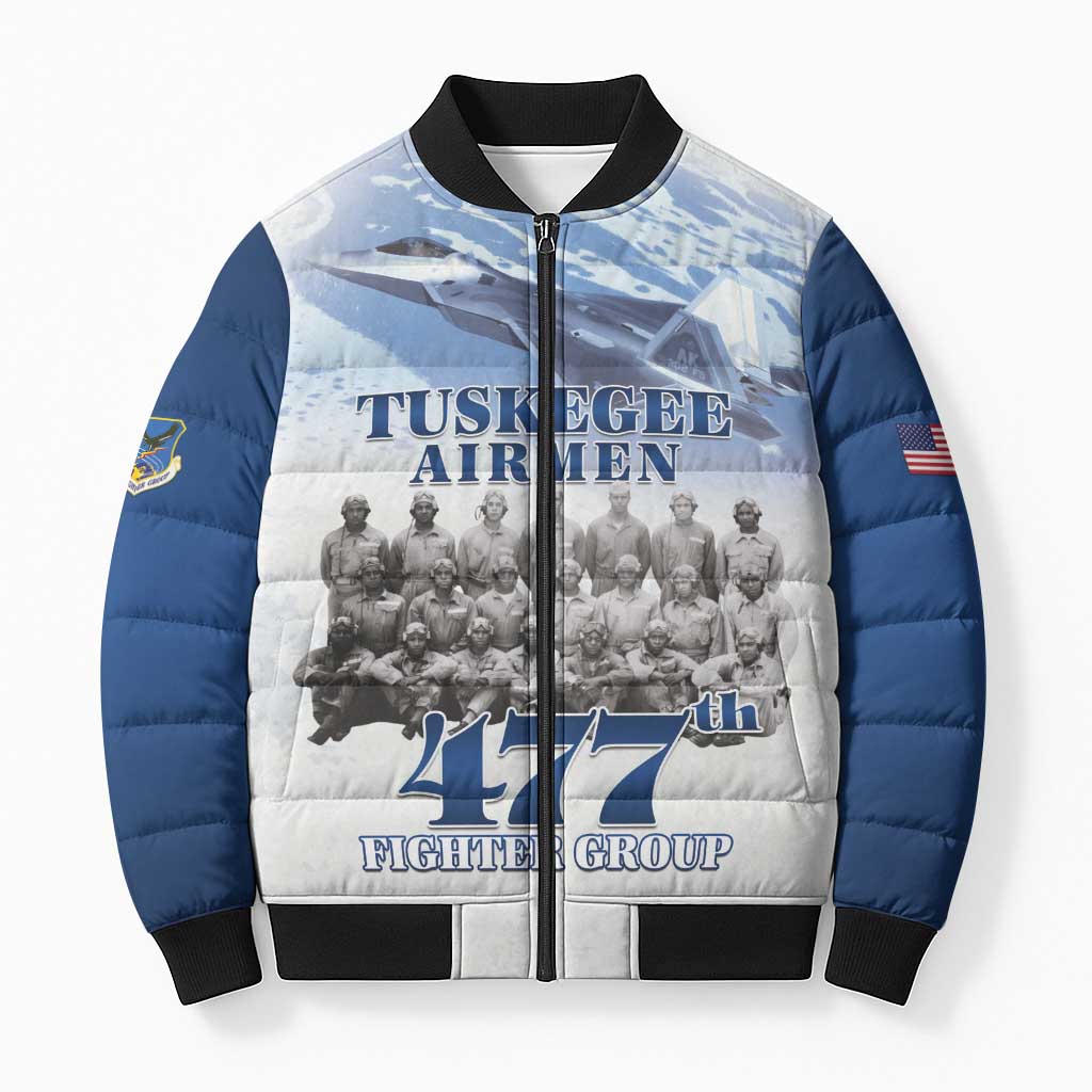Blue Heritage Tuskegee Airmen Bomber Puffer Jacket 477th Fighter Group