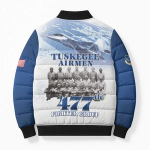 Blue Heritage Tuskegee Airmen Bomber Puffer Jacket 477th Fighter Group