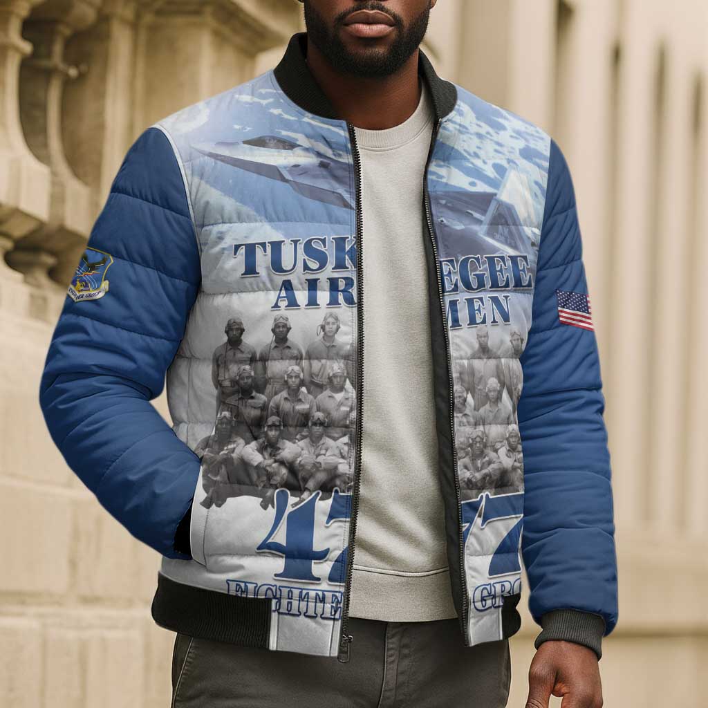 Blue Heritage Tuskegee Airmen Bomber Puffer Jacket 477th Fighter Group