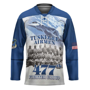 Blue Heritage Tuskegee Airmen Hockey Jersey 477th Fighter Group