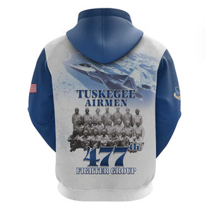 Tuskegee Airmen 477th Fighter Group Hoodie Blue Heritage - African Pride