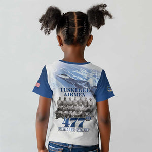 Tuskegee Airmen 477th Fighter Group Kid T shirt Blue Heritage - African Pride