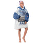 Tuskegee Airmen 477th Fighter Group Kid Wearable Blanket Hoodie Blue Heritage - African Pride