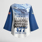 Blue Heritage Tuskegee Airmen Kimono Sleeve Blouse 477th Fighter Group