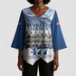 Blue Heritage Tuskegee Airmen Kimono Sleeve Blouse 477th Fighter Group