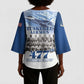 Blue Heritage Tuskegee Airmen Kimono Sleeve Blouse 477th Fighter Group