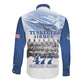 Tuskegee Airmen 477th Fighter Group Long Sleeve Button Shirt Blue Heritage - African Pride