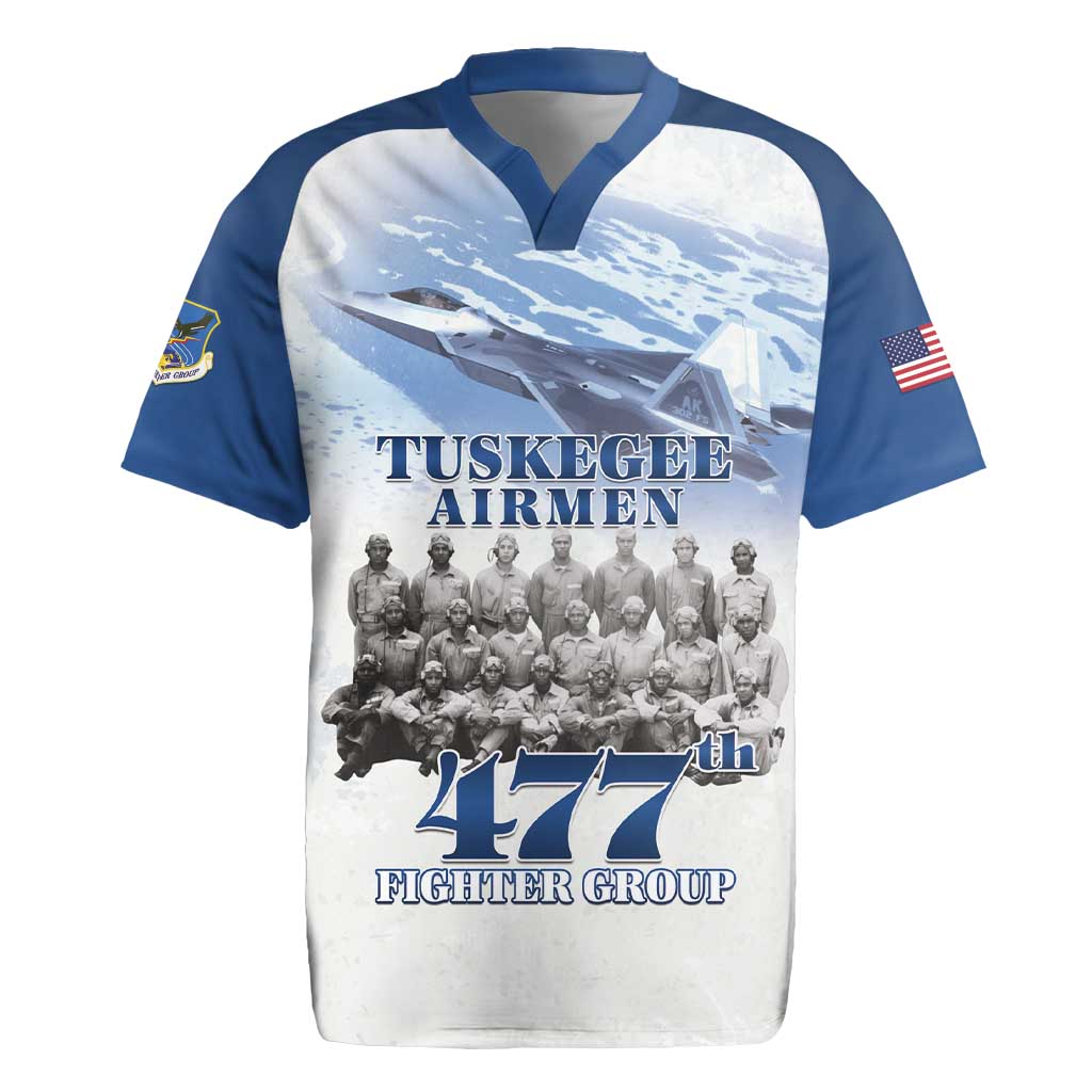 Tuskegee Airmen 477th Fighter Group Rugby Jersey Blue Heritage - African Pride