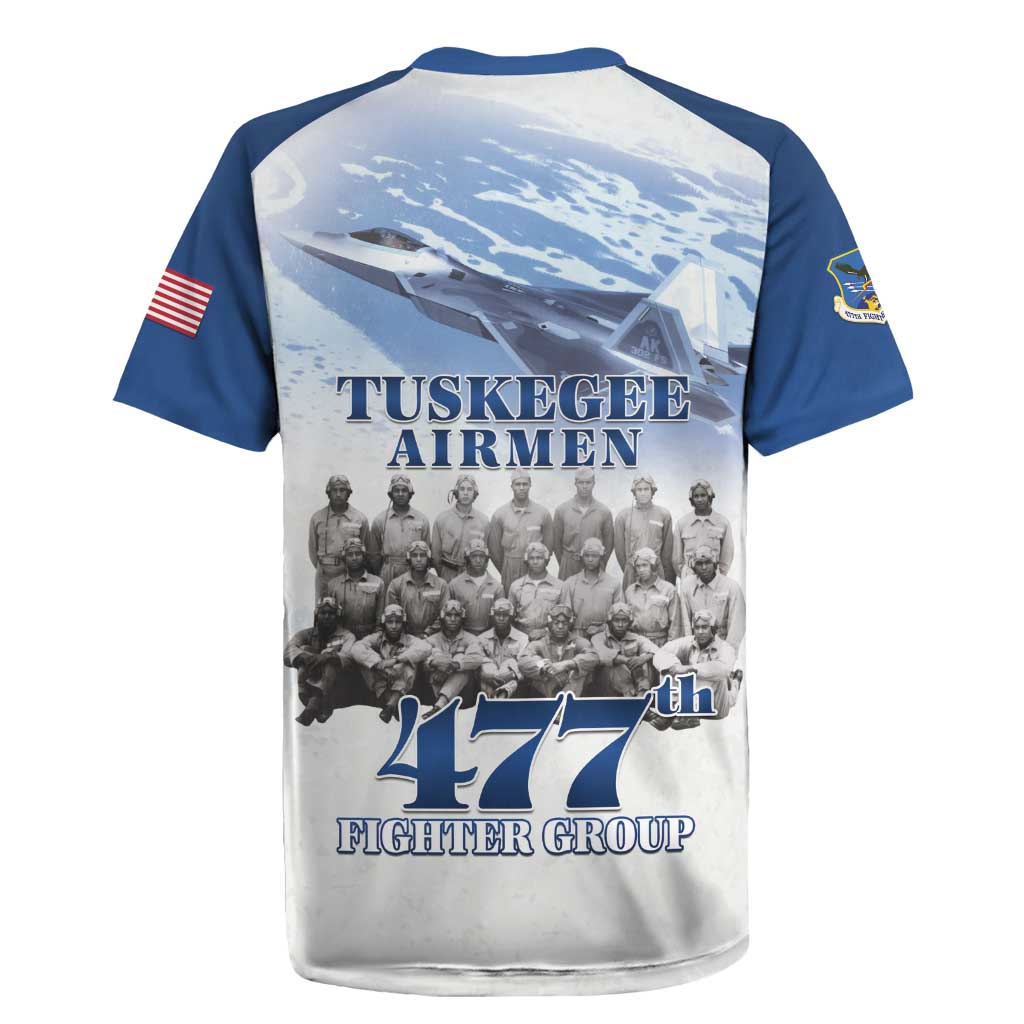 Tuskegee Airmen 477th Fighter Group Rugby Jersey Blue Heritage - African Pride
