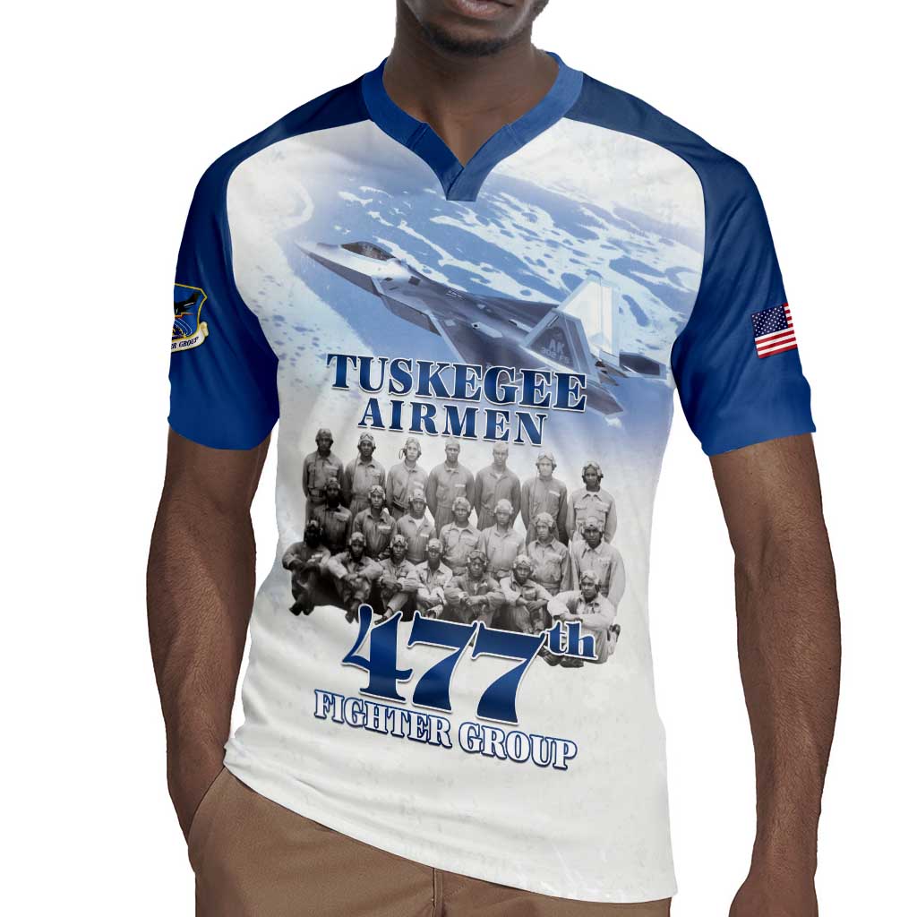 Tuskegee Airmen 477th Fighter Group Rugby Jersey Blue Heritage - African Pride