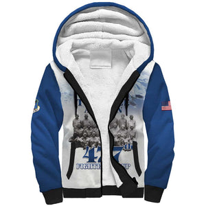 Tuskegee Airmen 477th Fighter Group Sherpa Hoodie Blue Heritage - African Pride