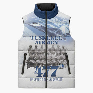 Blue Heritage Tuskegee Airmen Sleeveless Puffer Jacket 477th Fighter Group