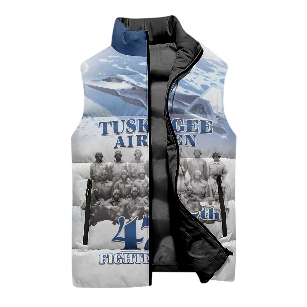 Blue Heritage Tuskegee Airmen Sleeveless Puffer Jacket 477th Fighter Group