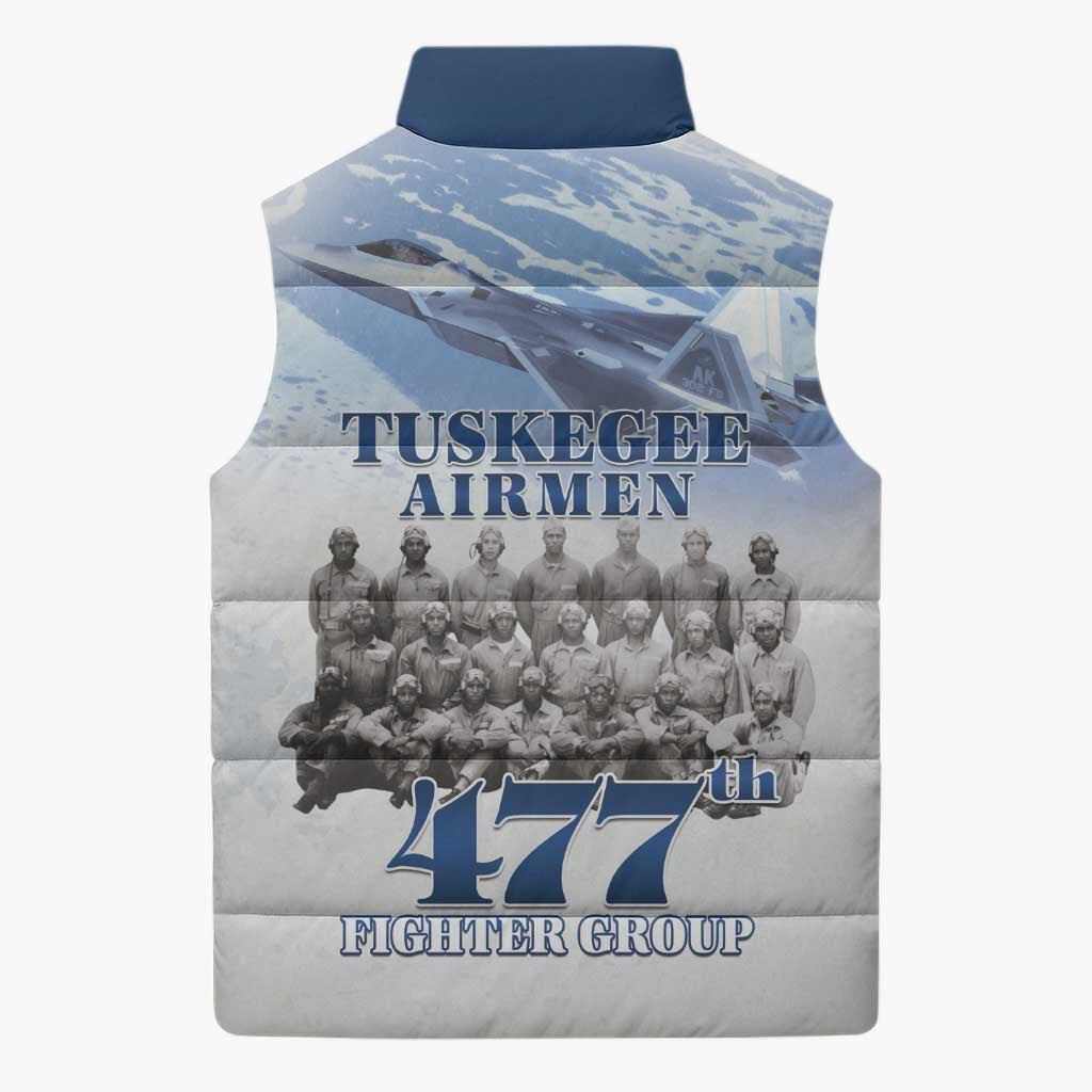 Blue Heritage Tuskegee Airmen Sleeveless Puffer Jacket 477th Fighter Group