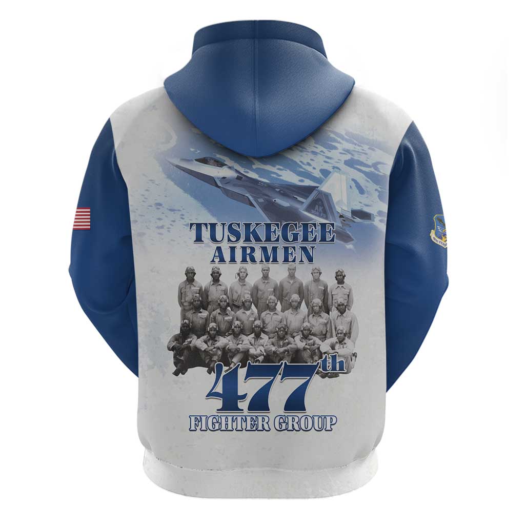 Tuskegee Airmen 477th Fighter Group Zip Hoodie Blue Heritage - African Pride