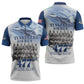 Blue Heritage Tuskegee Airmen Zipper Polo Shirt 477th Fighter Group