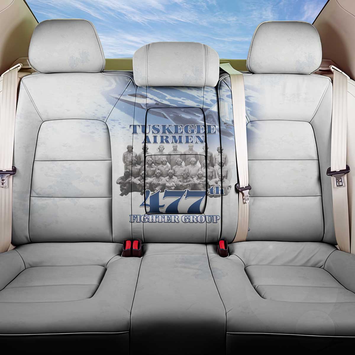 Tuskegee Airmen WWII Heroes Back Car Seat Cover 477th Fighter Group - African Pride