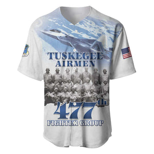 Tuskegee Airmen WWII Heroes Baseball Jersey 477th Fighter Group LT15