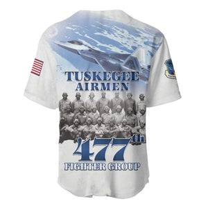 Tuskegee Airmen WWII Heroes Baseball Jersey 477th Fighter Group LT15